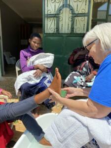 carol giving girls first pedicure