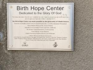 dedication plaque